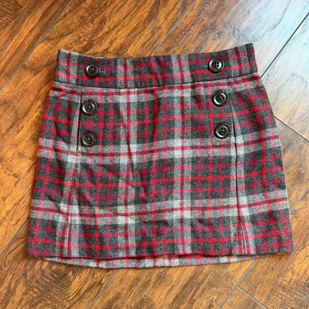Gap Plaid Wool Skirt